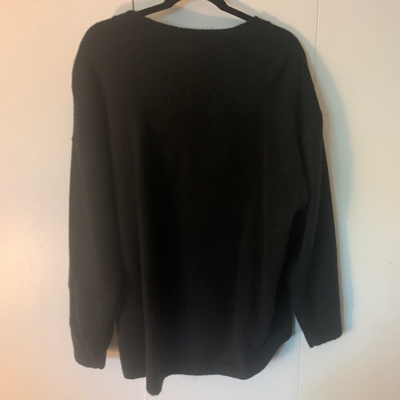 Modcloth Black V-Neck Sweater 1X - Picture 5 of 6